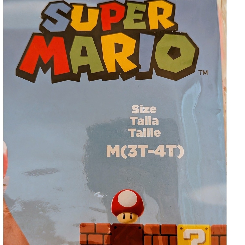 Princess Peach‎ Toddler Costume M 3T 4T Super Mario Dress Crown Halloween - Picture 3 of 6